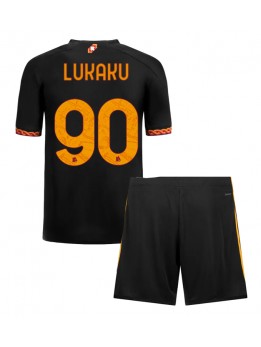 AS Roma Romelu Lukaku #90 Ausweichtrikot für Kinder 2023-24 Kurzarm (+ Kurze Hosen)